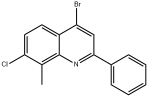 4-Bromo-7-chloro-8-methyl-2-phenylquinoline 结构式