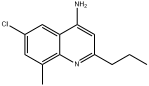 4-Amino-6-chloro-8-methyl-2-propylquinoline 结构式