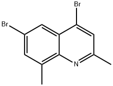 4,6-Dibromo-2,8-dimethylquinoline 结构式