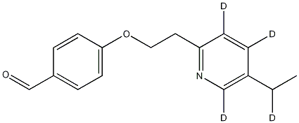 4-[2-(5-Ethyl-2-pyridinyl)-D4-ethoxy]-benzaldehyde 结构式