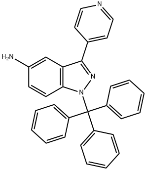 3-(吡啶-4-基)-1-三苯甲基-1H-吲唑-5-胺 结构式