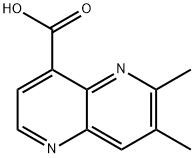 6,7-Dimethyl-1,5-naphthyridine-4-carboxylic acid 结构式