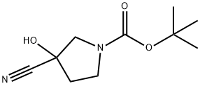 3-氰基-3-羟基吡咯烷-1-羧酸叔丁酯 结构式