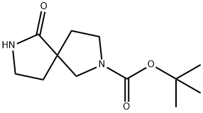 6-氧代-2,7-二氮杂螺[4,4]壬烷-2-甲酸叔丁酯 结构式