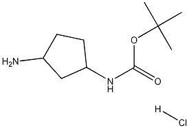 3-氨基环戊基氨基甲酸叔丁酯盐酸盐 结构式