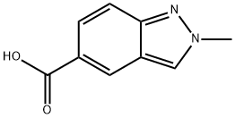 2-甲基-2H-吲唑-5-羧酸 结构式