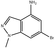 4-氨基-6-溴-1-甲基吲唑 结构式