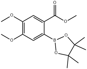 4,5-DIMETHOXY-2-(METHOXYCARBONYL)PHENYLBORONIC ACID PINACOL ESTER 结构式