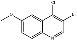 3-BROMO-4-CHLORO-6-METHOXYQUINOLINE 结构式