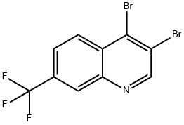 3,4-Dibromo-7-trifluoromethylquinoline 结构式