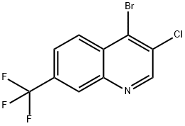 4-Bromo-3-chloro-7-trifluoromethylquinoline 结构式