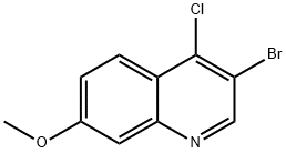 3-Bromo-4-chloro-7-methoxyquinoline 结构式