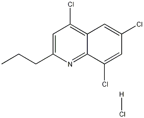 2-Propyl-4,6,8-trichloroquinoline hydrochloride 结构式