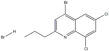 4-Bromo-6,8-dichloro-2-propylquinoline hydrobromide 结构式