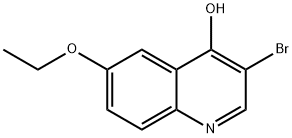 3 - 溴-6-乙氧基喹啉-4-醇 结构式