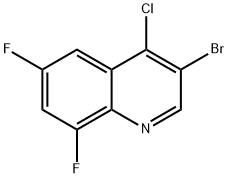 3-Bromo-4-chloro-6,8-difluoroquinoline 结构式