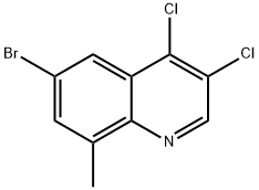 6-Bromo-3,4-dichloro-8-methylquinoline 结构式