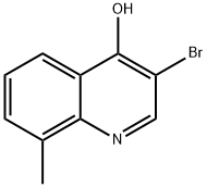 3-Bromo-4-hydroxy-8-methylquinoline 结构式