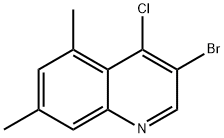 3-Bromo-4-chloro-5,7-dimethylquinoline 结构式