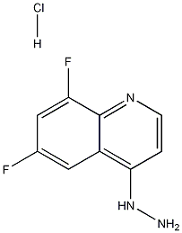 4-Hydrazino-6,8-difluoroquinoline hydrochloride 结构式