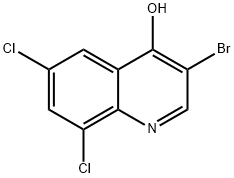 3-Bromo-6,8-dichloro-4-hydroxyquinoline 结构式