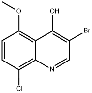3-Bromo-8-chloro-4-hydroxy-5-methoxyquinoline 结构式