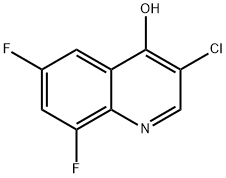 3-Chloro-6,8-difluoro-4-hydroxyquinoline 结构式