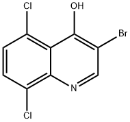 3-Bromo-5,8-dichloro-4-hydroxyquinoline 结构式