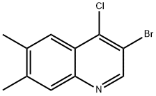 3-Bromo-4-chloro-6,7-dimethylquinoline 结构式