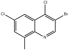 3-Bromo-4,6-dichloro-8-methylquinoline 结构式