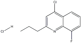 4-Chloro-8-fluoro-2-propylquinoline hydrochloride 结构式