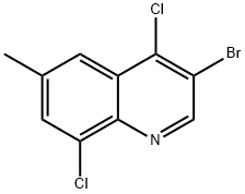 3-Bromo-4,8-dichloro-6-methylquinoline 结构式