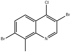 4-Chloro-3,7-dibromo-8-methylquinoline 结构式