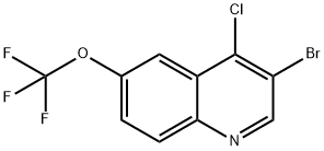 3-Bromo-4-chloro-6-trifluoromethoxyquinoline 结构式