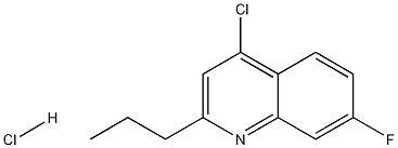 4-Chloro-7-fluoro-2-propylquinoline hydrochloride 结构式