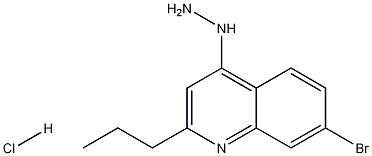 7-Bromo-4-hydrazino-2-propylquinoline hydrochloride 结构式