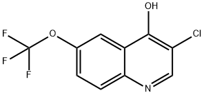 3-Chloro-4-hydroxy-6-trifluoromethoxyquinoline 结构式