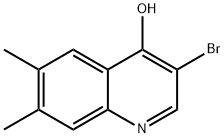 3-溴-6,7-二甲基喹啉-4-醇 结构式