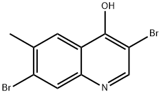 3,7-Dibromo-4-hydroxy-6-methylquinoline 结构式