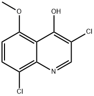 3,8-Dichloro-4-hydroxy-5-methoxyquinoline 结构式