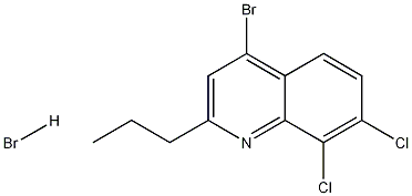 4-Bromo-7,8-dichloro-2-propylquinoline hydrobromide 结构式