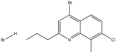 4-Bromo-7-chloro-8-methyl-2-propylquinoline hydrobromide 结构式