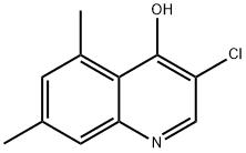 3-Chloro-5,7-dimethyl-4-hydroxyquinoline 结构式