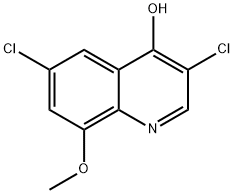 3,6-Dichloro-4-hydroxy-8-methoxyquinoline 结构式