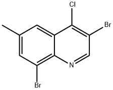 4-Chloro-3,8-dibromo-6-methylquinoline 结构式