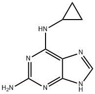 2-氨基-6-环丙基氨基-9H-嘌呤 结构式