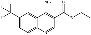 4-Amino-6-(trifluoromethyl)quinoline-3-carboxylic acid ethyl ester 结构式