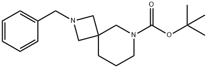 2-(苯基甲基)-2,6-二氮杂螺[3.5]壬烷-6-羧酸叔丁酯 结构式