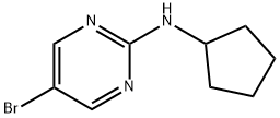 5-Bromo-N-cyclopentylpyrimidin-2-amine 结构式