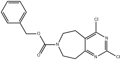 benzyl 2,4-dichloro-8,9-dihydro-5H-pyrimido[4,5-d]azepine-7(6H)-carboxylate 结构式